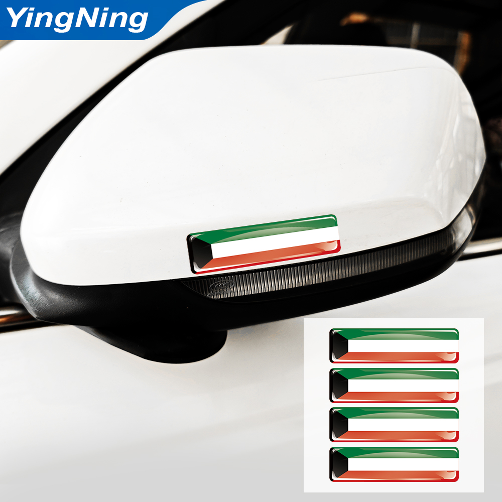 4 Stück Kuwait-Flaggen-Aufkleb – Car Accessories Kuwait Bewertung und Preis
