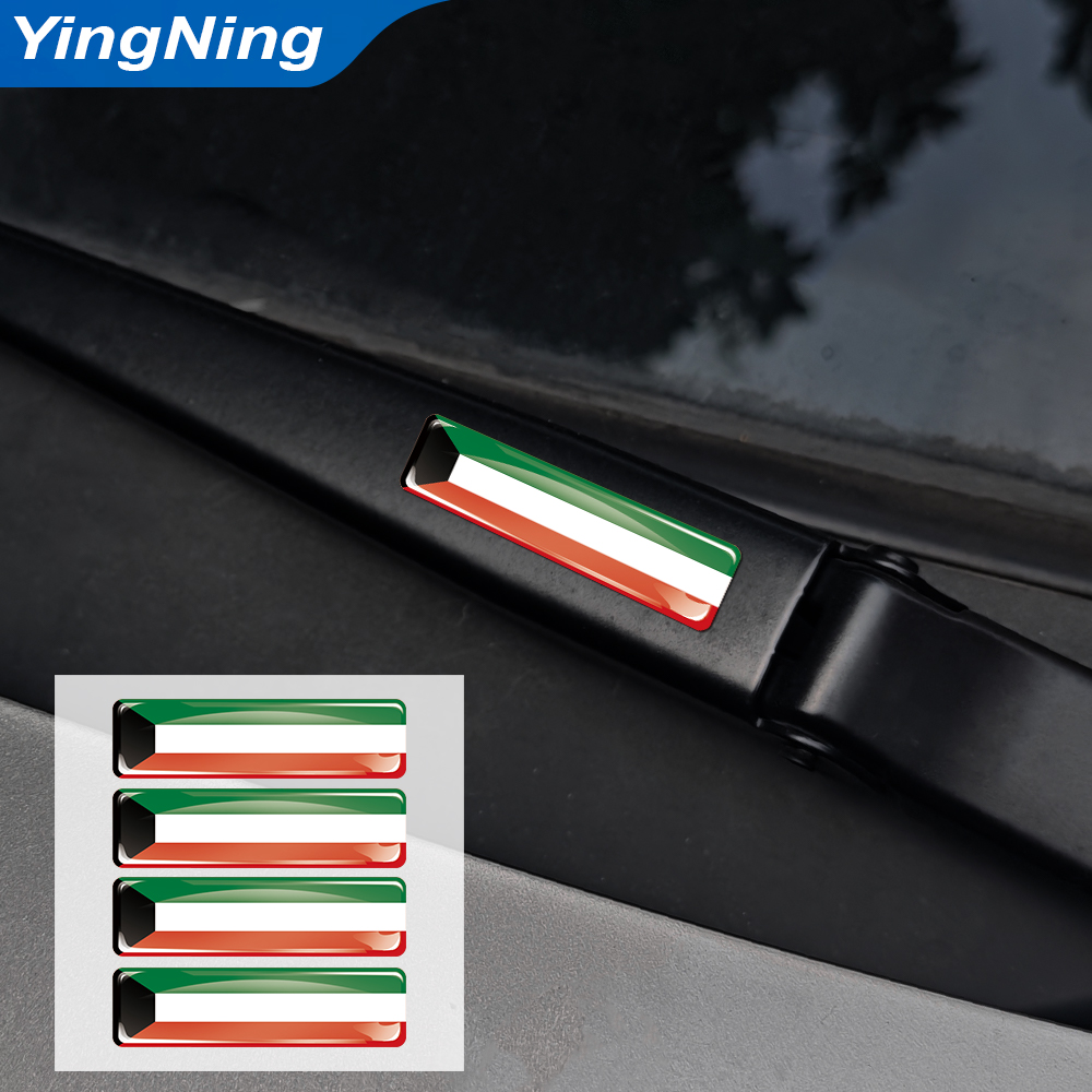 4 Stück Kuwait-Flaggen-Aufkleb – Car Accessories Kuwait Bewertung und Preis