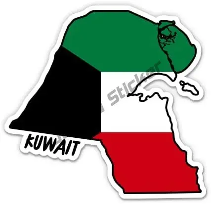 Kuwait Karte mit Flagge Vinyl  – Car Accessories Kuwait Bewertung und Preis