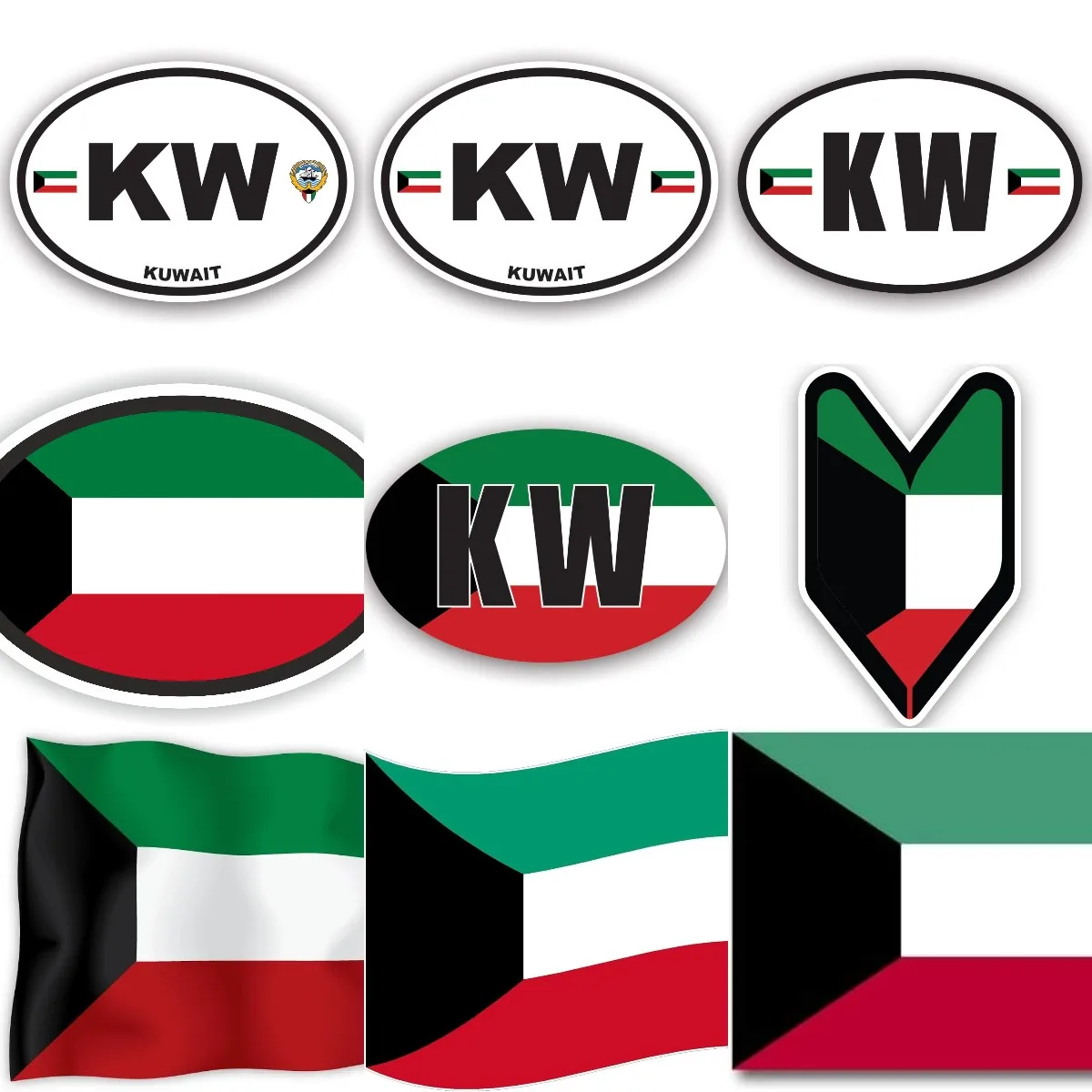 KW Kuwait-Flaggen-Emblem, krea – Car Accessories Kuwait Bewertung und Preis